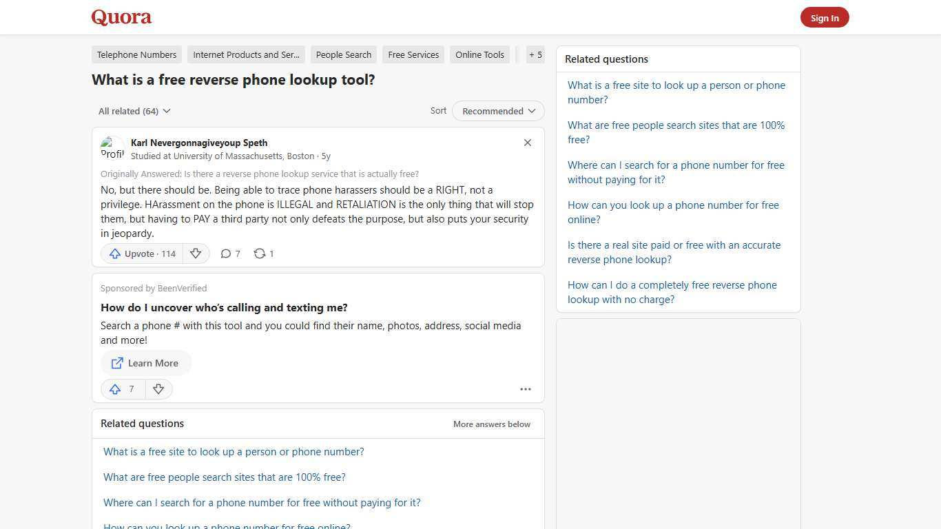 What is a free reverse phone lookup tool? - Quora